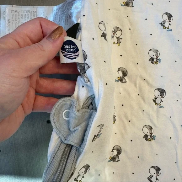 Nested Bean Zen Sack Penguin Weighted Sleep Sack size Small 0-8 Months - Picture 4 of 7